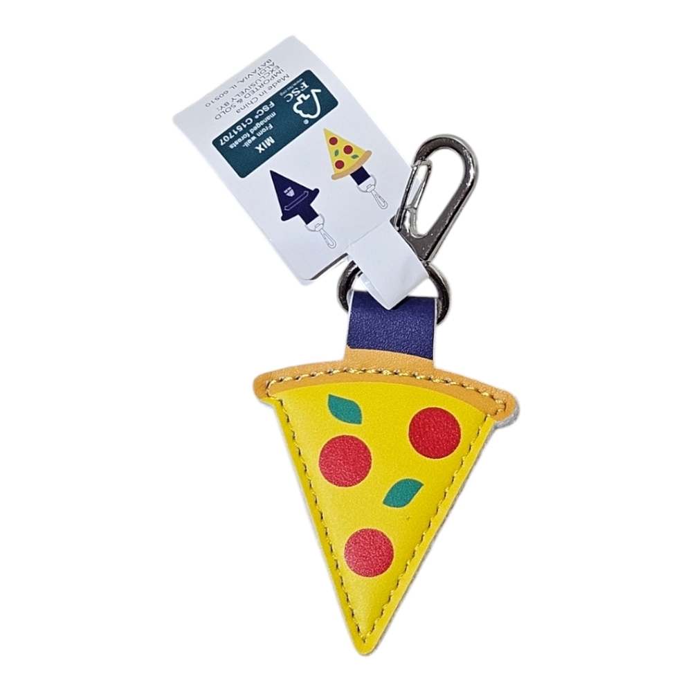 🍕 ALDI Gear 2025 Pizza Shaped Quarter Holder Keeper Clip On Keychain Limited Ed